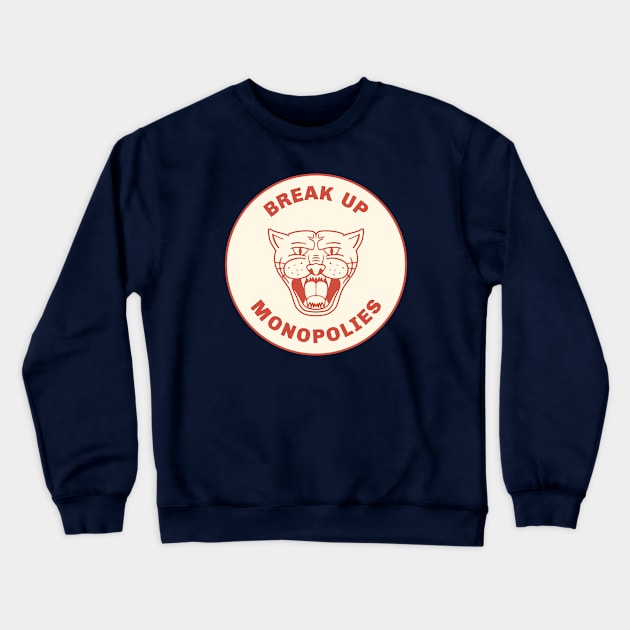 Break Up Monopolies Crewneck Sweatshirt by Football from the Left